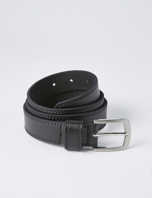 Chisel Leather Belt, Black product photo