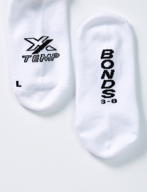 Bonds X-Temp No Show Sock, 3-Pack, White product photo View 03 L