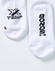 Bonds X-Temp Low Cut Sock, 3-Pack, White product photo View 03 S