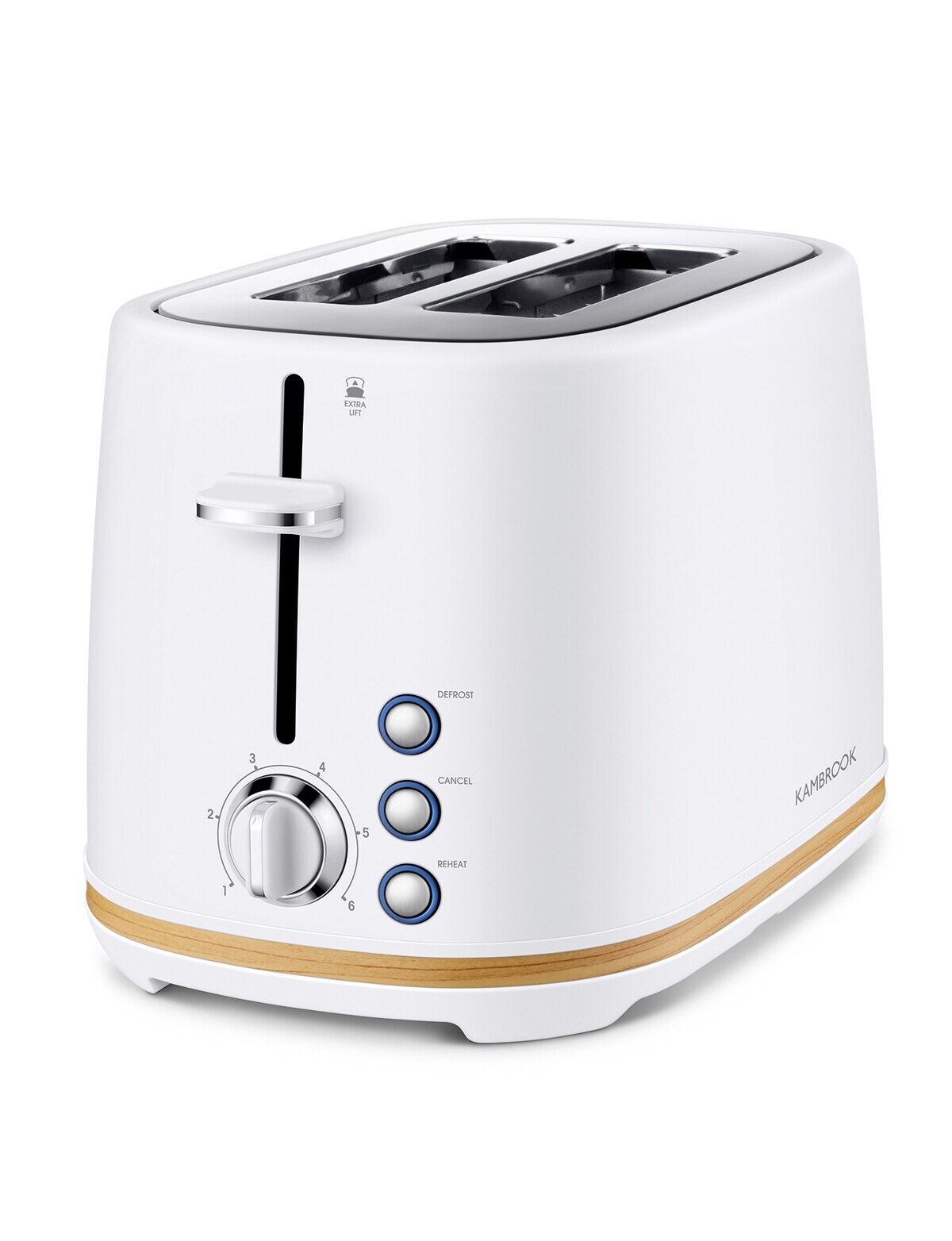 Kambrook Scandi 2 Slice Toaster, White, KTA290MTW Toasters
