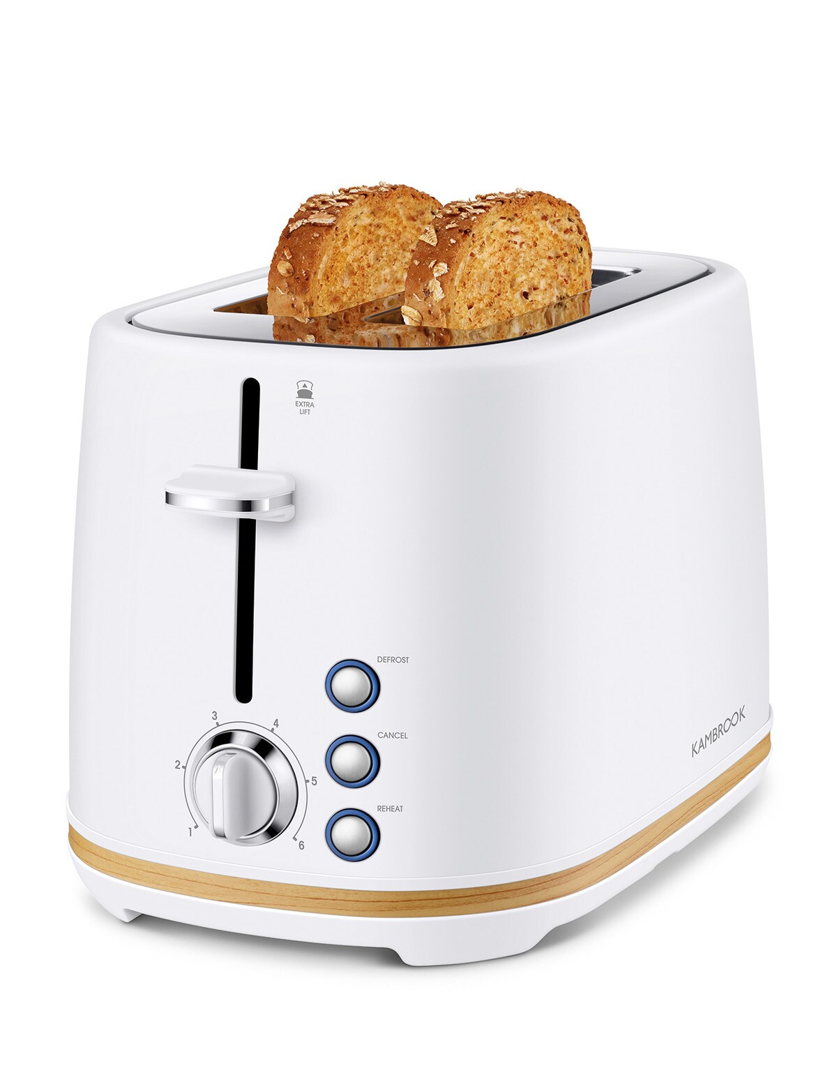 Kambrook Scandi 2 Slice Toaster, White, KTA290MTW Toasters