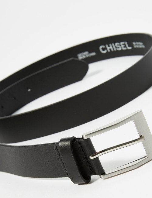 Chisel King Size Leather Belt, Black product photo View 03 L