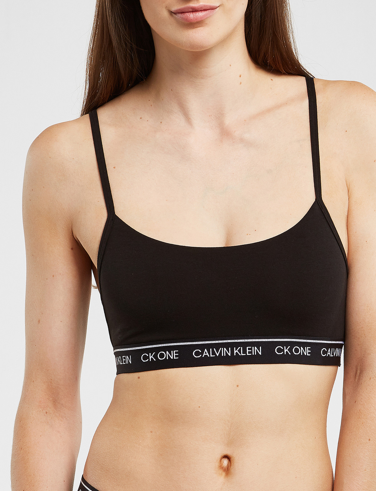 Calvin Klein Cotton Unlined Bralette, Black