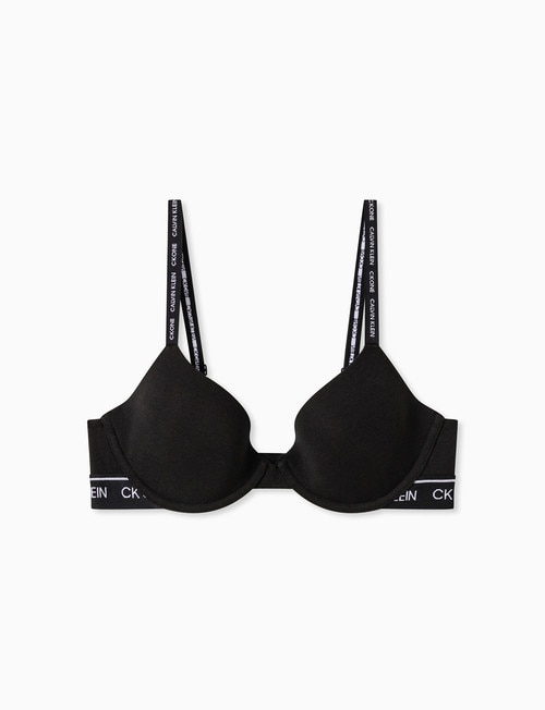 Calvin Klein Cotton Lightly Lined Bra Black product photo View 05 L