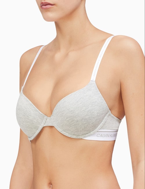 Calvin Klein Cotton Lightly Lined Bra, Grey Heather product photo