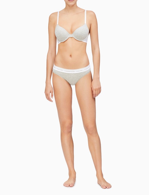 Calvin Klein Cotton Lightly Lined Bra, Grey Heather product photo View 04 L