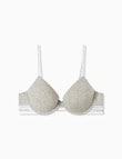 Calvin Klein Cotton Lightly Lined Bra, Grey Heather product photo View 05 S