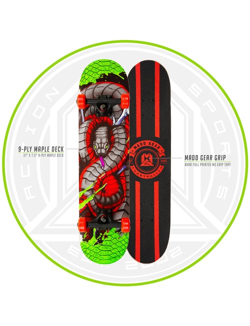 MADD 31" Wooden Skateboard, Assorted product photo View 08 L