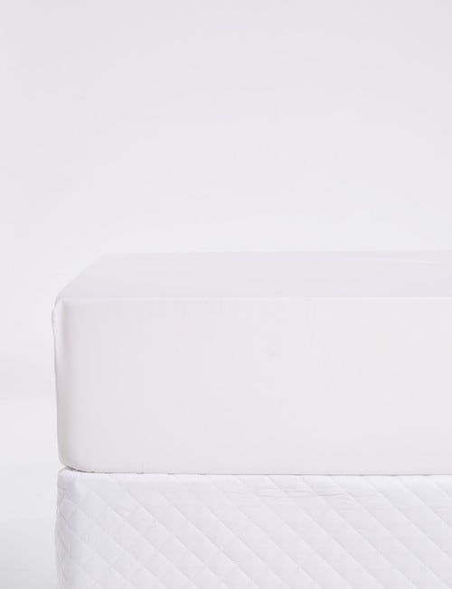 Haven Essentials 225TC Cotton Rich Fitted Sheet, White product photo
