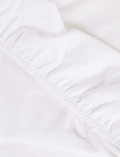 Haven Essentials 225TC Cotton Rich Fitted Sheet, White product photo View 02 L