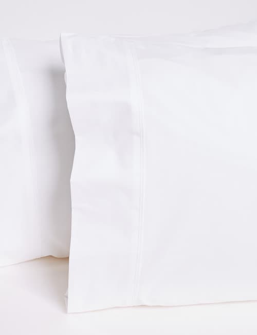 Haven Essentials 225TC Cotton Rich Standard Pillowcase, Pair, White product photo View 02 L