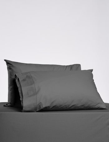 Haven Essentials 225TC Cotton Rich Standard Pillowcase, Pair, Charcoal product photo
