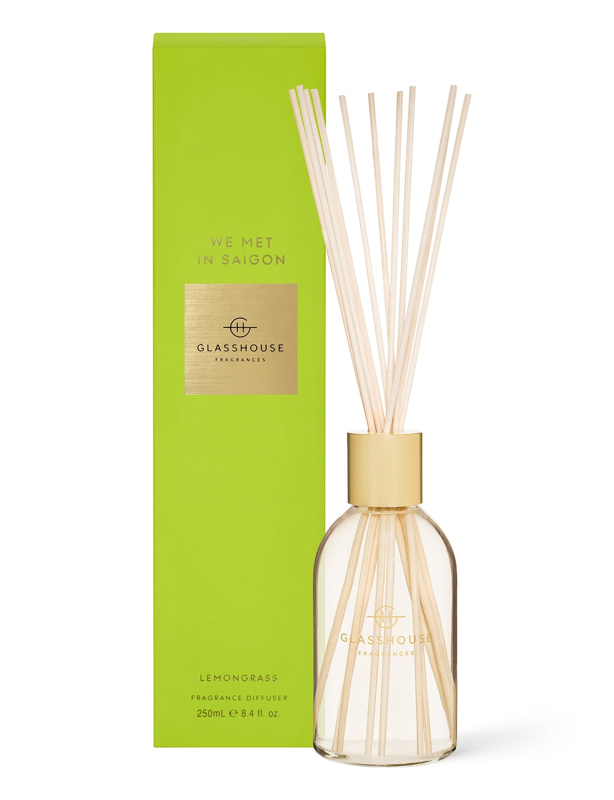 Glasshouse Fragrances We Met In Saigon Diffuser Set, 250ml Candles