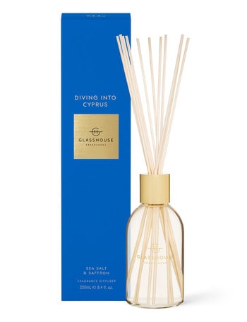 Glasshouse Fragrances Diving Into Cyprus Diffuser Set, 250ml product photo