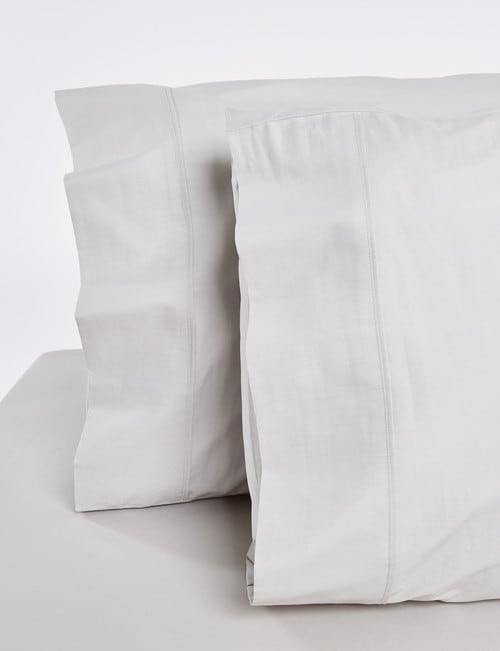 Haven Essentials 225TC Cotton Rich Standard Pillowcase, Pair, Silver product photo View 02 L