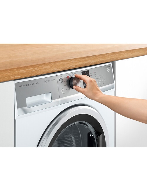 Fisher & Paykel 8kg Front Load QuickSmart Washing Machine, White, WH8060J3 product photo View 05 L