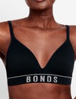 Bonds Retro Rib Wirefree Tee Bra, Black product photo