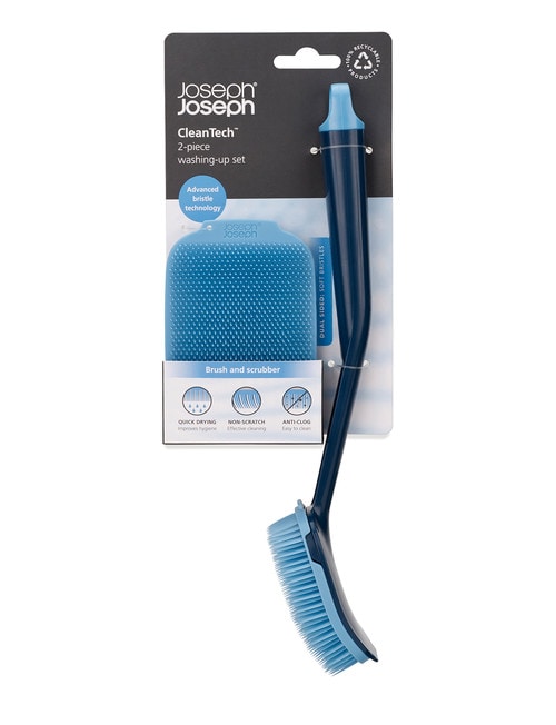 Joseph Joseph CleanTech Brush & Scrubber Set, Blue product photo View 02 L