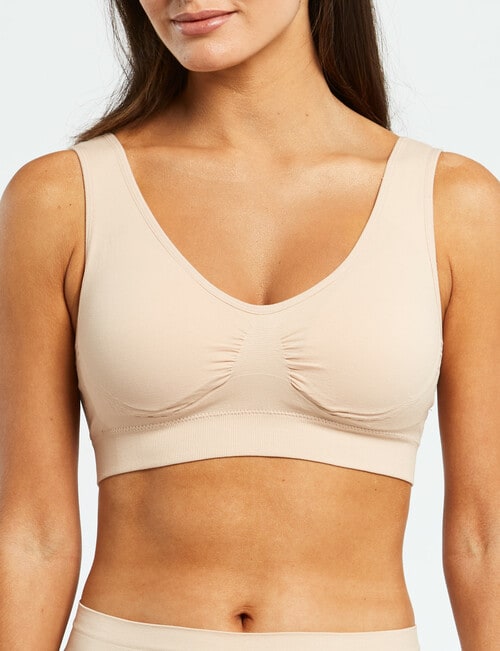 Lyric Seamfree Crop Top, Removable Pads, Nude product photo