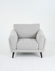 LUCA Furniture Hendrix Fabric Chair, Silver product photo