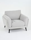 LUCA Furniture Hendrix Fabric Chair, Silver product photo View 02 S