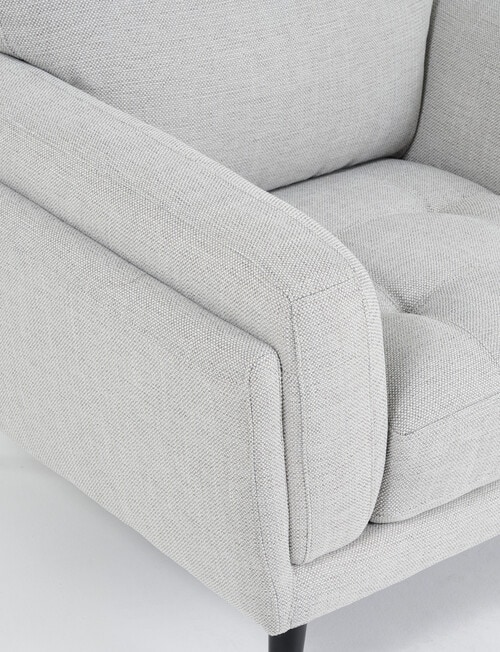 LUCA Furniture Hendrix Fabric Chair, Silver product photo View 03 L