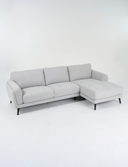 LUCA Furniture Hendrix Fabric 2.5 Seater Sofa with Right Hand Chaise, Silver product photo View 02 L