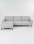 LUCA Furniture Hendrix Fabric 2.5 Seater Sofa with Left Hand Chaise, Silver product photo