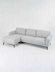 LUCA Furniture Hendrix Fabric 2.5 Seater Sofa with Left Hand Chaise, Silver product photo View 02 S