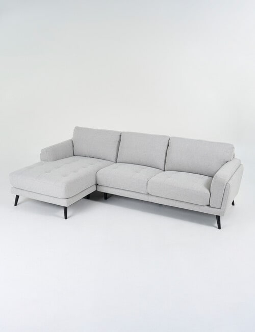 LUCA Furniture Hendrix Fabric 2.5 Seater Sofa with Left Hand Chaise, Silver product photo View 02 L