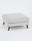 LUCA Furniture Hendrix Fabric Ottoman, Silver product photo View 02 S