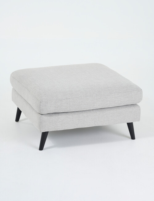 LUCA Furniture Hendrix Fabric Ottoman, Silver product photo View 02 L