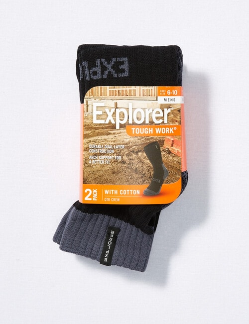 Bonds 2-Pack Tough Quarter Crew Socks product photo View 02 L