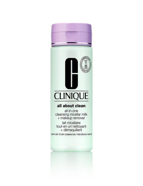 Clinique All-in-One Cleansing Micellar Milk + Makeup Remover, Dry Combination, 200ml product photo