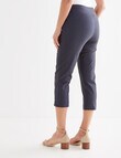 Ella J Bengaline Classic Crop Pant, Washed Navy product photo View 02 S