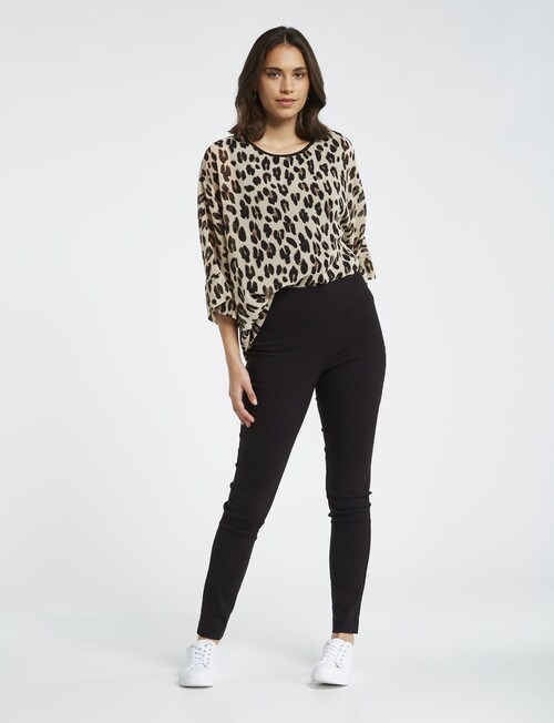 Whistle Shorter Length Bengaline Pant, Black product photo View 03 L