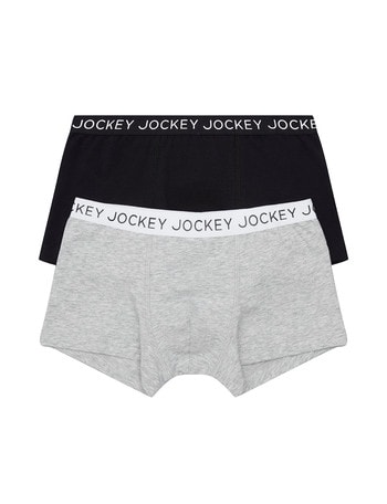 Jockey Trunk, 2-Pack, Black & Grey, 3-16 product photo