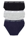 Jockey Brief, 3-Pack, Grey, Navy & Black, 3-16 product photo