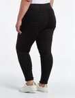 Denim Republic Curve Skinny Pull-On Ultra Stretch Jean, Black product photo View 02 S