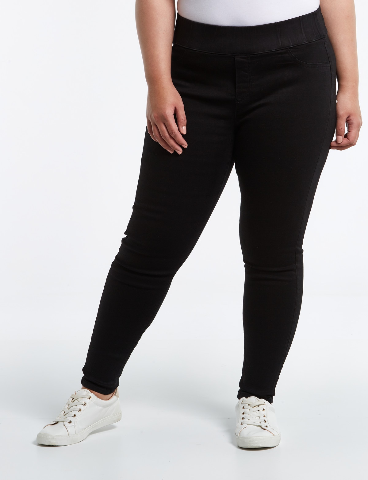 Denim Republic Curve Skinny Pull-On Ultra Stretch Jean, Black - Jeans, Pants  & Shorts