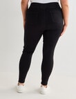 Denim Republic Curve Jegging Pull-On Ultra Stretch Jean, Black product photo View 02 S