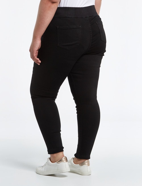 Denim Republic Curve Skinny Pull-On Ultra Stretch Jean, Black - Jeans ...