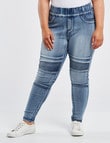 Denim Republic Curve Skinny Pull-On Ultra Stretch Jean, Blue product photo