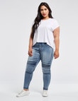 Denim Republic Curve Skinny Pull-On Ultra Stretch Jean, Blue product photo View 03 S