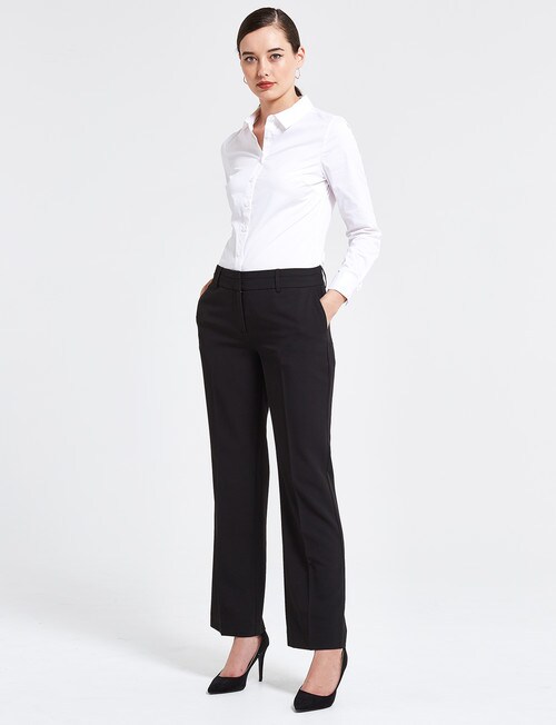 Oliver Black Two-Way-Stretch Classic Pant, Longer-Length, Black product photo View 03 L
