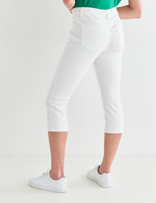 Denim Republic Core Skinny Crop, White product photo View 02 L