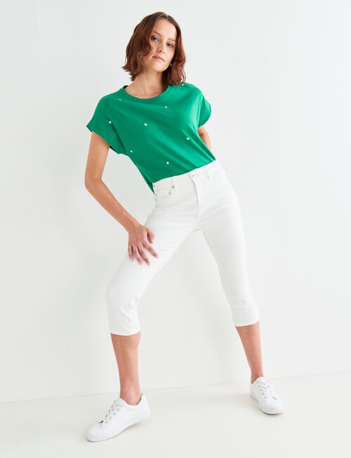 Denim Republic Core Skinny Crop, White product photo View 03 L