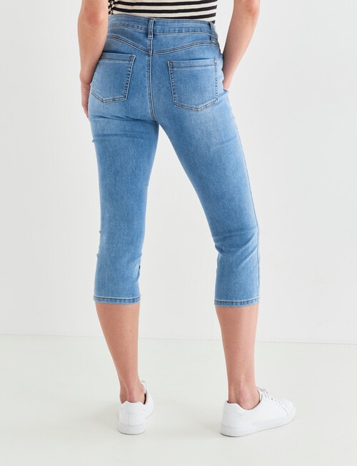 Denim Republic Core Skinny Crop, Blue Wash product photo View 02 L