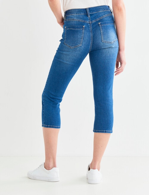 Denim Republic Core Skinny Crop, Dark Blue product photo View 02 L