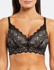 Lyric Post Surgery Wirefree Lace Contour Bra, A-D, Black/Nude product photo